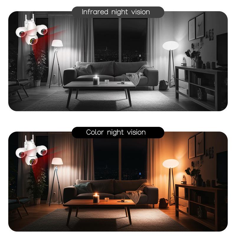 V380Pro Indoor Three-Lens 600W Pixel Home WiFi Camera