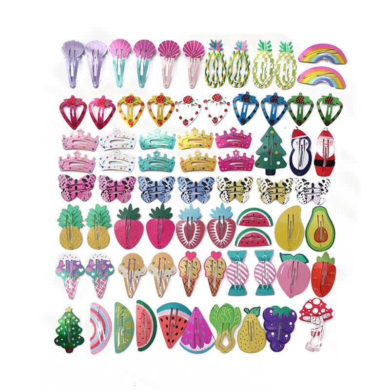 30/40Pcs Set New Paint Printing BB Clip Children's Broken Hairpin Metal Side Little Girl Hair Accessories Hairpin
