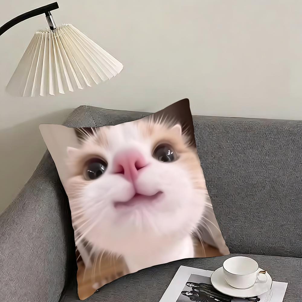 Cute Pet Animal Cushion Cover Reversible Plush Pillow Cover – For car, sofa, bedroom, perfect as a gift.