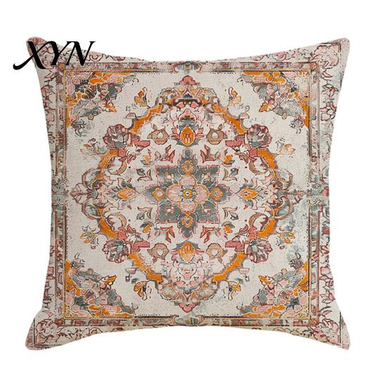 Square Pillow Case Boho Throw Covers, 18 x Inch Bohemia Bedroom Pillowslip Ethnic Style Cushion Case, Decorative Pillowcase for Sofa Couch