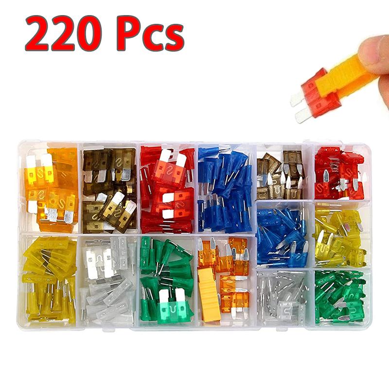 60/120/220/300PcsCar Fuse Blade Fuse Kit Fuses Automatic Truck Blade The Fuse Insurance Insert Insurance of Piece Lights Auto te