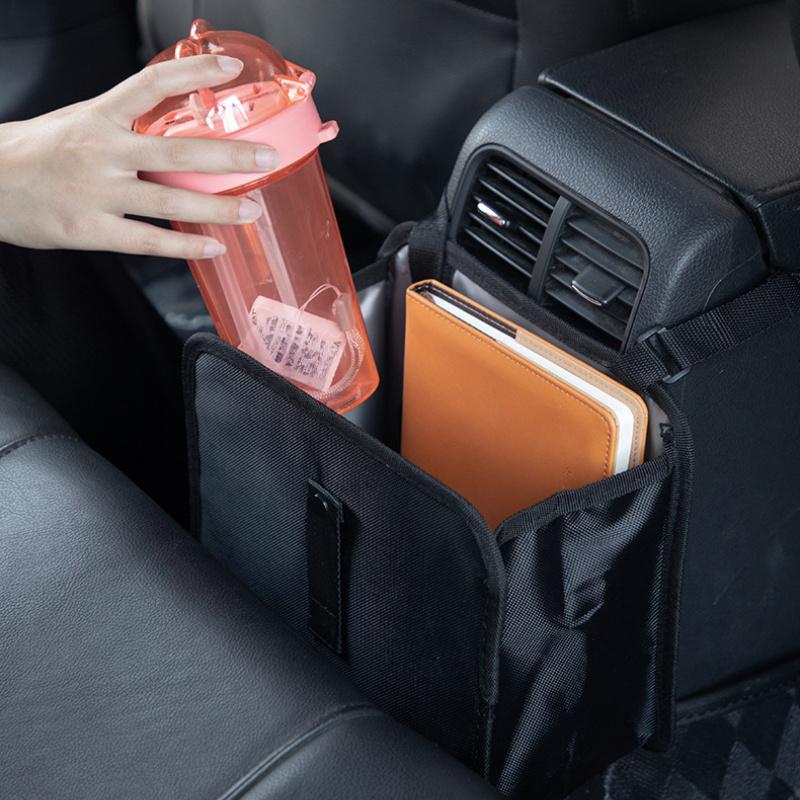 Foldable Car Trash Can: Hanging, Leakproof Storage Bag with Large Capacity for Car Interior Organizer