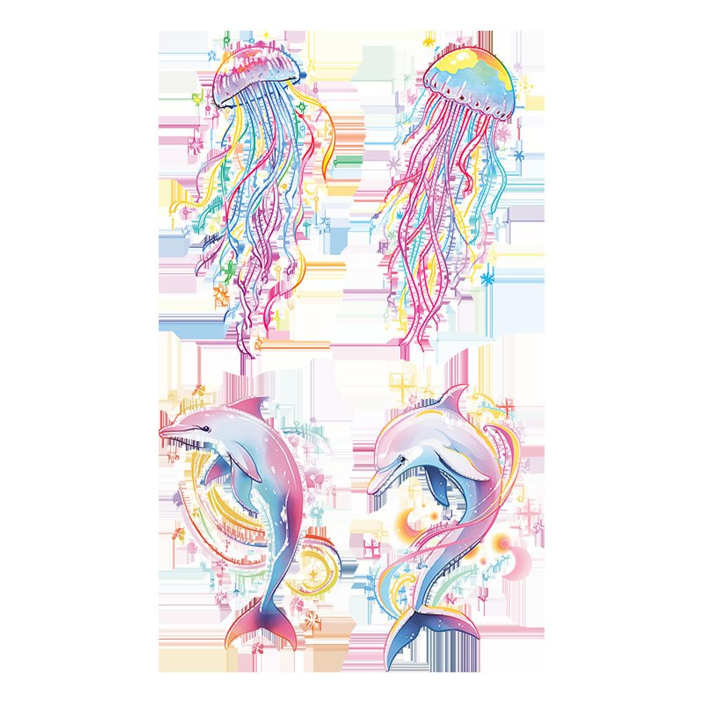Girl Colorful Butterfly Tattoo Sticker Niche Tattoo Semi Permanent COD Sticker Tattoo Sticker F9F6