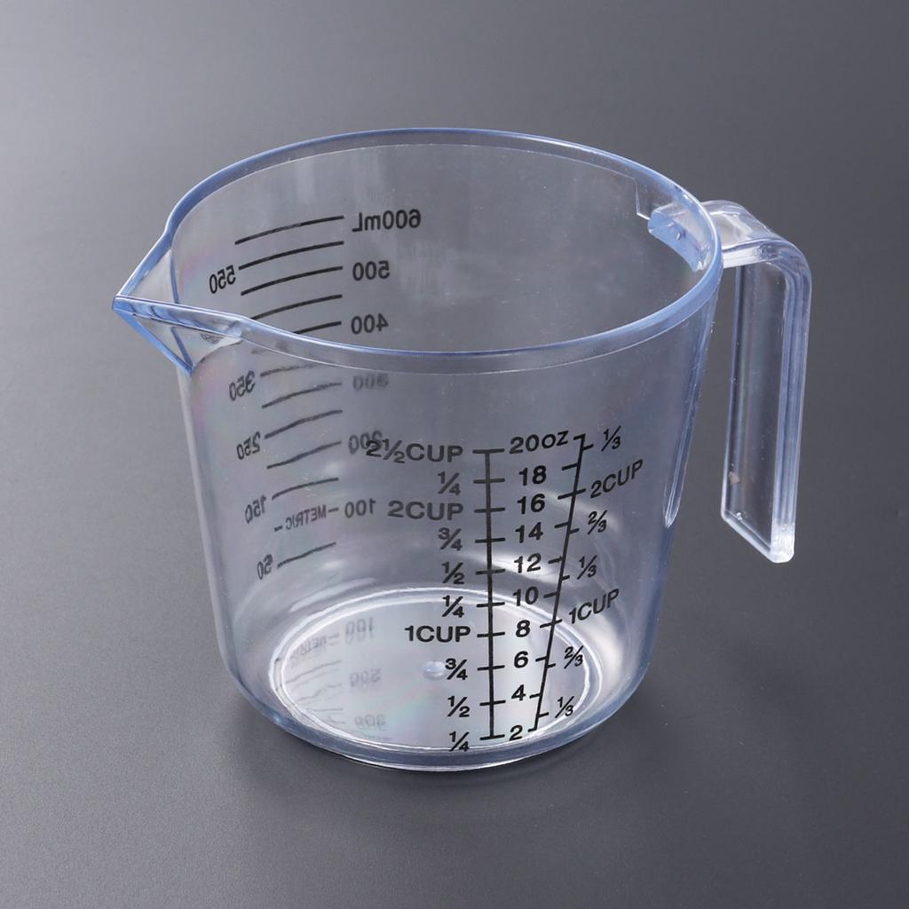 2 Plastic Stackable Pour Measuring Cup Graduated Pitcher w//Spout Handle Kitchen