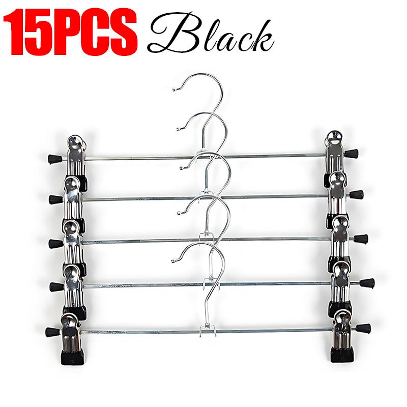 5-30PCS Metal Pant Hangers Multi-purpose Adjustable Non-Slip Trousers Clip Clothes Organizer Household Closets Storage Props ZYF