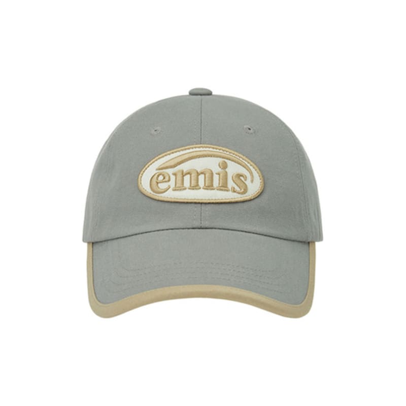 

EMIS BEIGE TRIMMING BALL CAP-GRAY GRAY