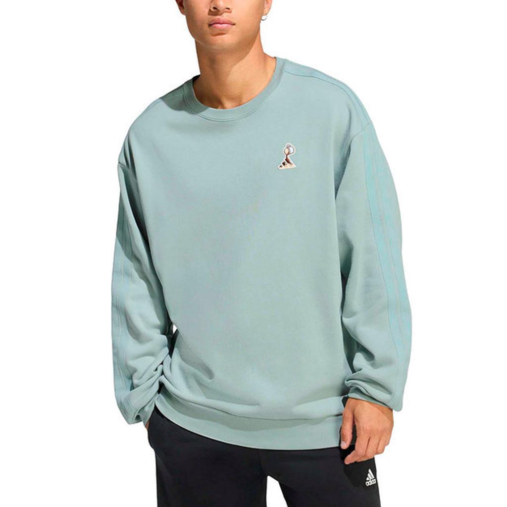 Adidas Striped Long Sleeve Crew Neck Sweatshirt Men sweatshirts JZ5067