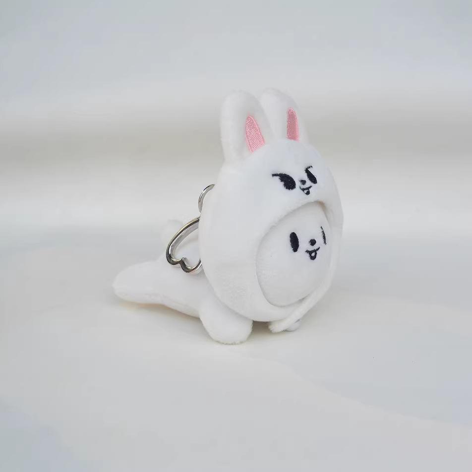 SKZ Group STRAY KIDS Prone Position Doll Toy Felix Wearing Hat Cute Pendant Cartoon Plush Keychain Gift