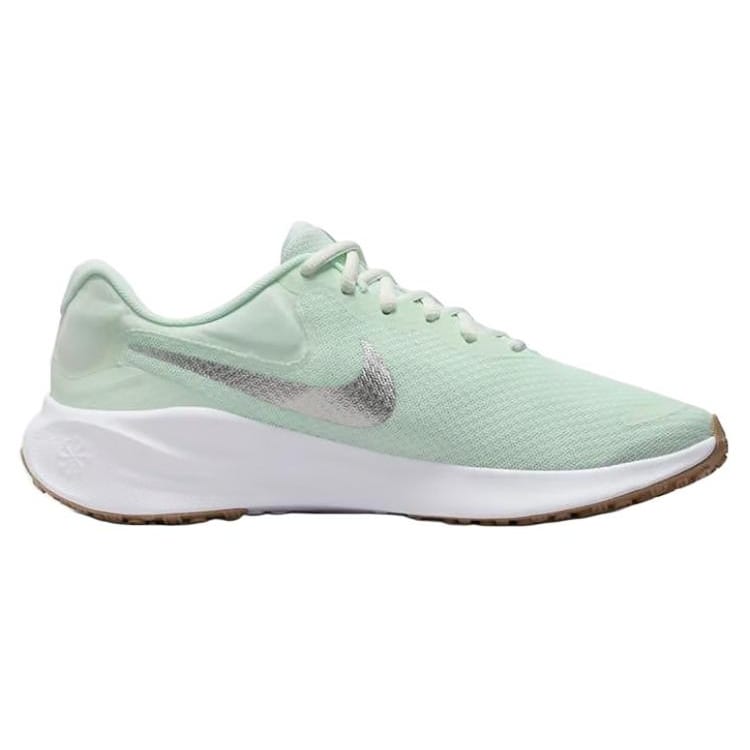 Nike Revolution 7 Barely Green White Platinum Tint Metallic Silver Damen FB2208-303
