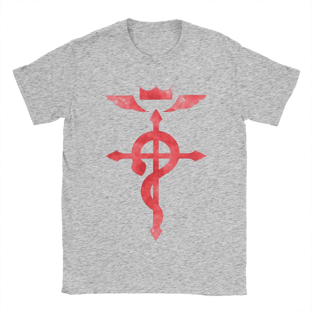 Funny Fullmetal Alchemist Alchemists Bros TShirts Unisex Crewneck Pure Cotton T Shirt Short Sleeve Tee Shirt Plus Size Tops
