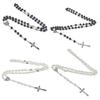 Adjustable Choker Chain Necklace Perfect Large Detailed Crosses Accessory Chain