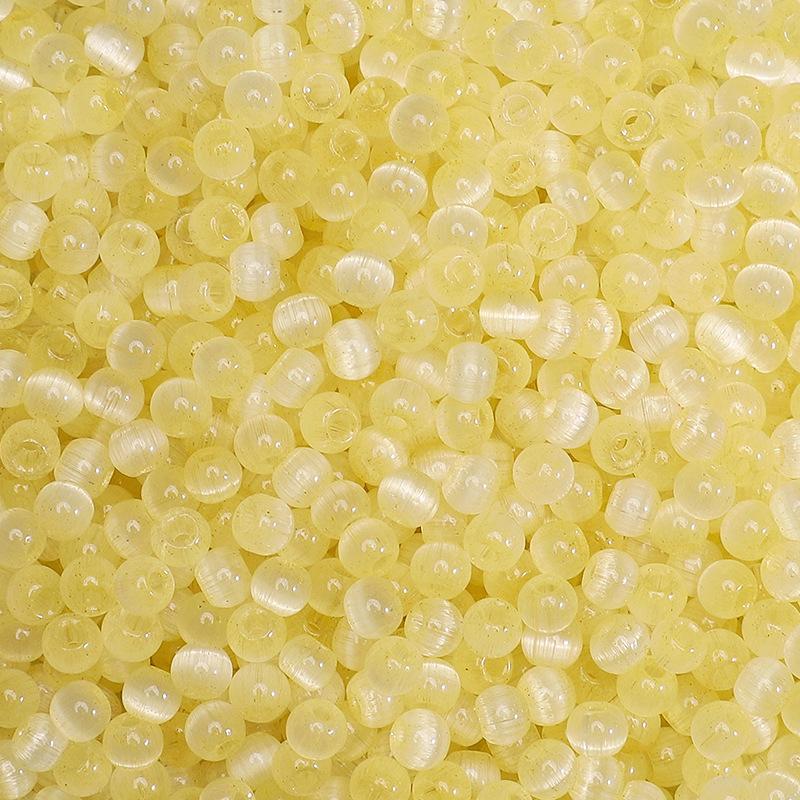 Mărgele de sticlă ochi de pisică jeleu 4mm, mărgele mici, mărgele libere, accesorii DIY lucrate manual, mărgele pentru înșirat manual, mărgele rotunde, lanț pentru telefonul mobil, mărgele rotunde, culoare încântătoare
