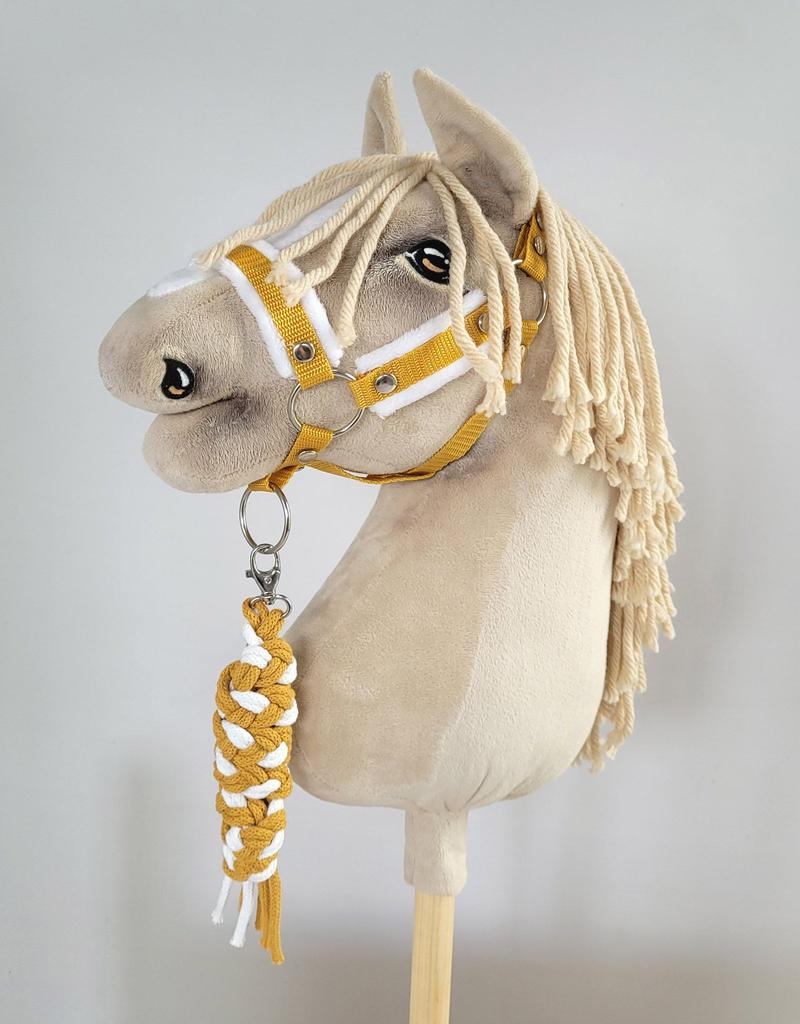 Hobby Horse Rope Lead - White and Mustard