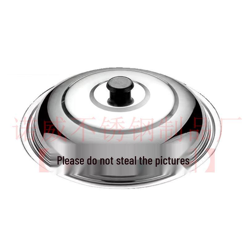 

Stainless Steel Explosion-Proof Glass Wok Lid, Flat Bottom, 28CM-40CM 28cm Lid [Fits 26-27.5cm Pots]