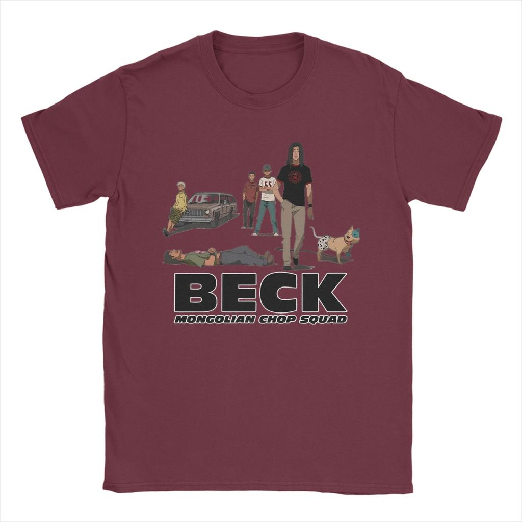 T-shirt Logo Beck Mongolian Chop Squad Été T-shirts Populaires Homme 100% Coton Col Rond Manches Courtes Hauts Drôles