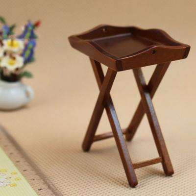 45669 Wooden Miniature Tray Table Furniture DIY Doll House Kitchen Accessory
