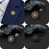 Halloween Spider (web) Gold-plated Badge, Men's Black Stainless Steel Suit Lapel Pin, Women's Anti-travel Buttons.