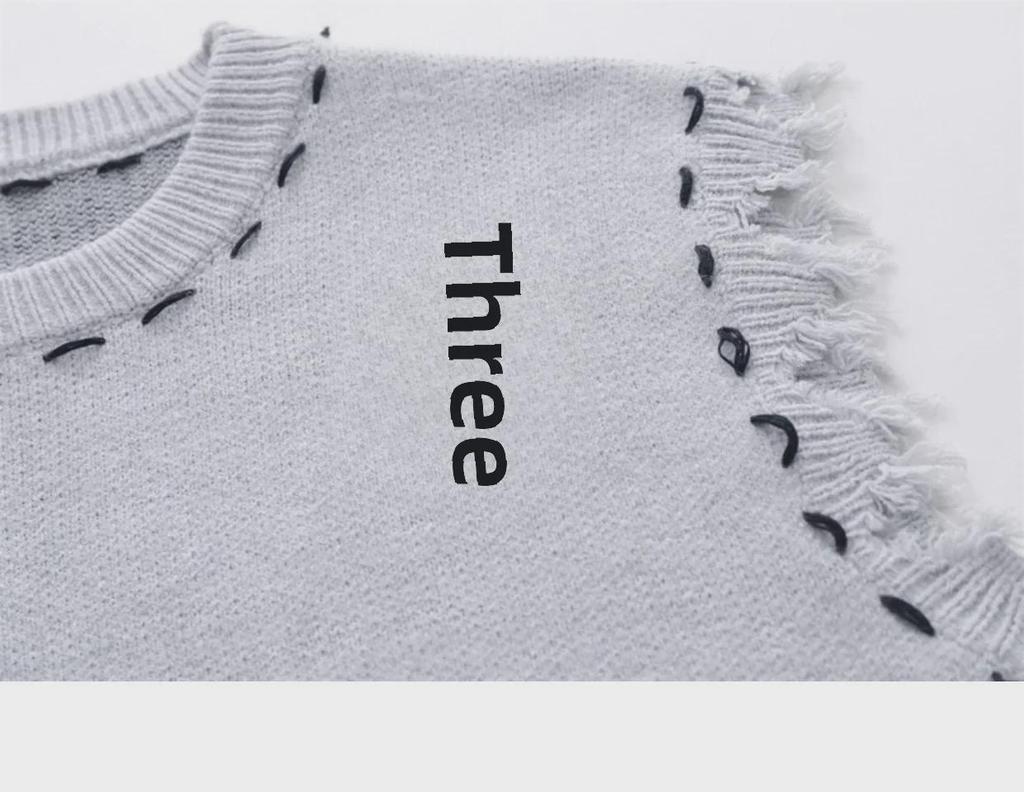 Men's Knitted Sleeveless Sweater Vest - 2023 Autumn/Winter Round Neck Slim Waistcoat