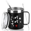 Livole Day Birthday with Father's Gift, Father's Present, Dad's Mug, Insulated, Lid, 350ml, Black, "It's Dad!"