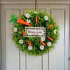 Easter Wreath Small Daisy Carrot Happy Easter Eucalyptus Leaf Home Door Hanging