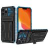 for iPhone 13 13 12 Pro Case Wallet 3-Card Flip Cover Credit Card Holder Slot Back Pocket Dual Layer Protective Hybrid Hard Case