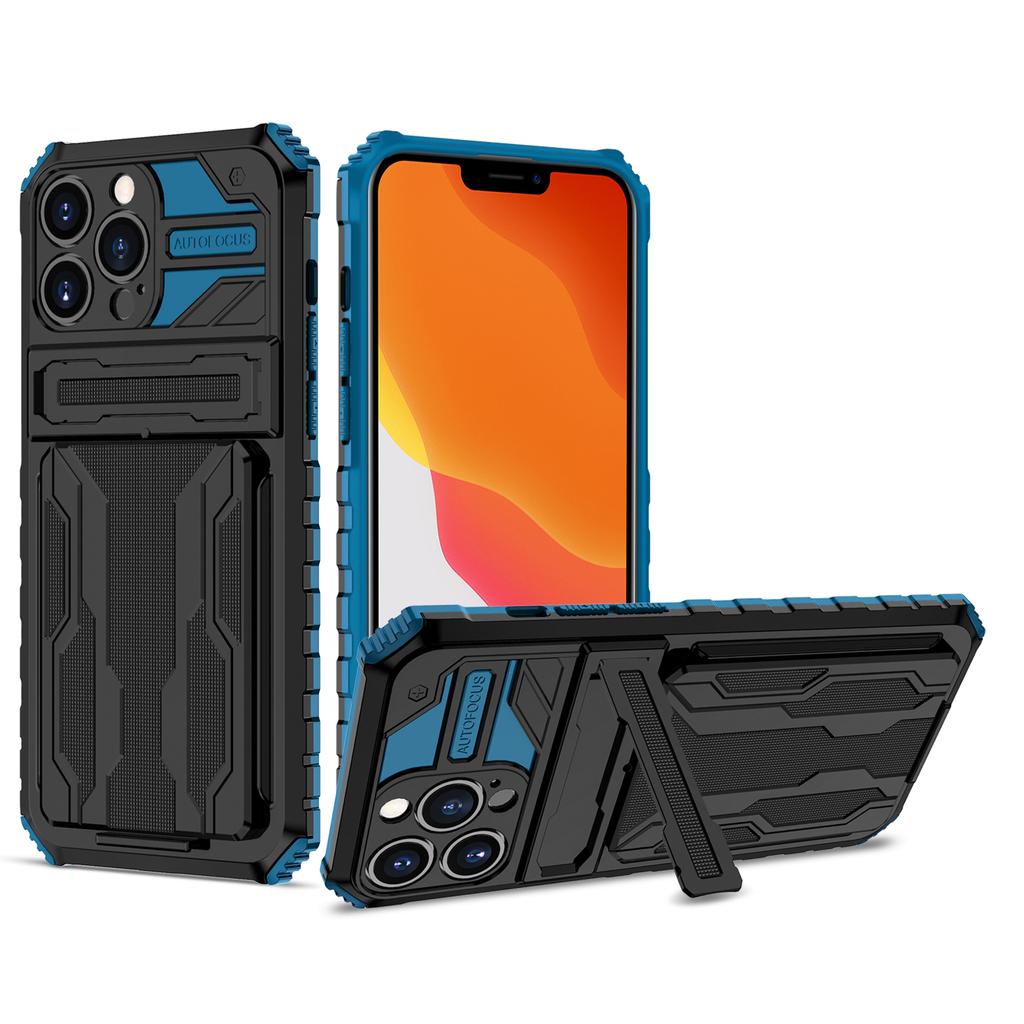 for iPhone 13 13 12 Pro Case Wallet 3-Card Flip Cover Credit Card Holder Slot Back Pocket Dual Layer Protective Hybrid Hard Case