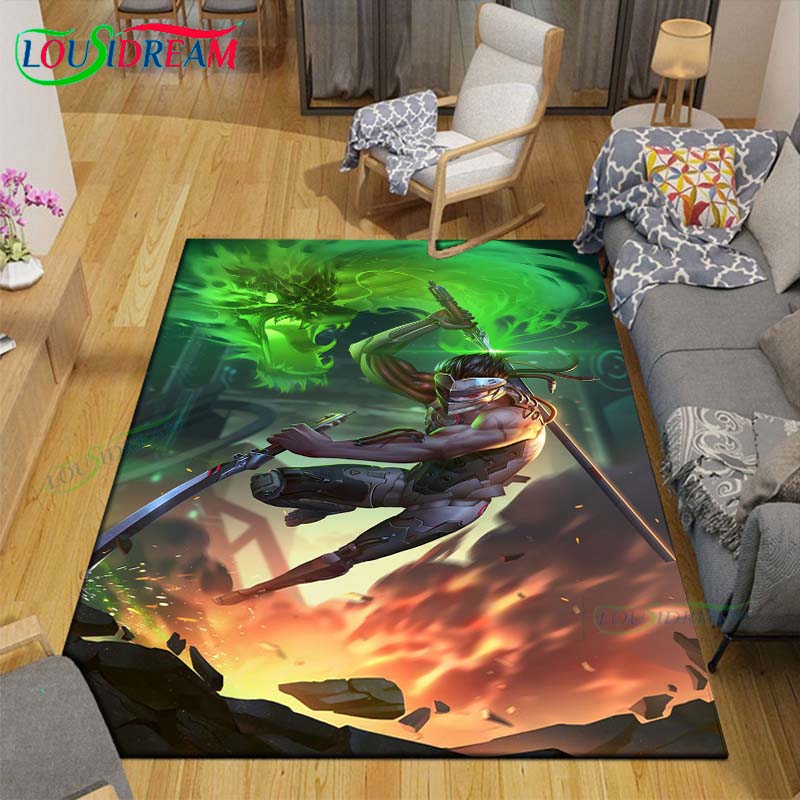 Classic Game Role O-Overwatch Printed  Carpets Living Room Anti-Skid Area Rug Kids Bedroom Mats Game Mat Large Carpet Decor