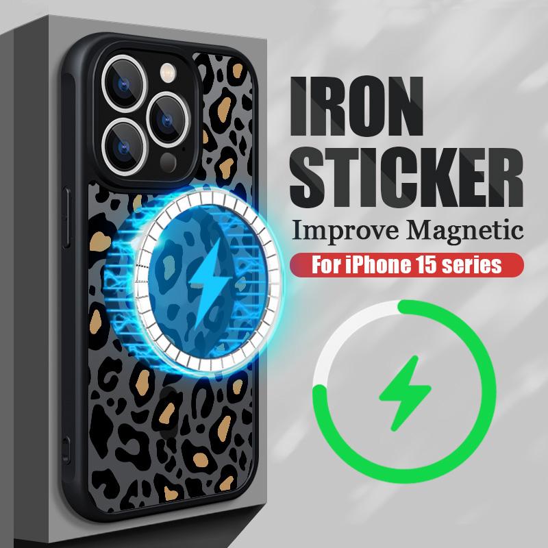 

Магнитный чехол с леопардовым принтом Magsafe с беспроводной зарядкой для Iphone 15 14 13 12 Pro Max 11 с мраморным узором, мягкие края, тонкая задняя крышка
