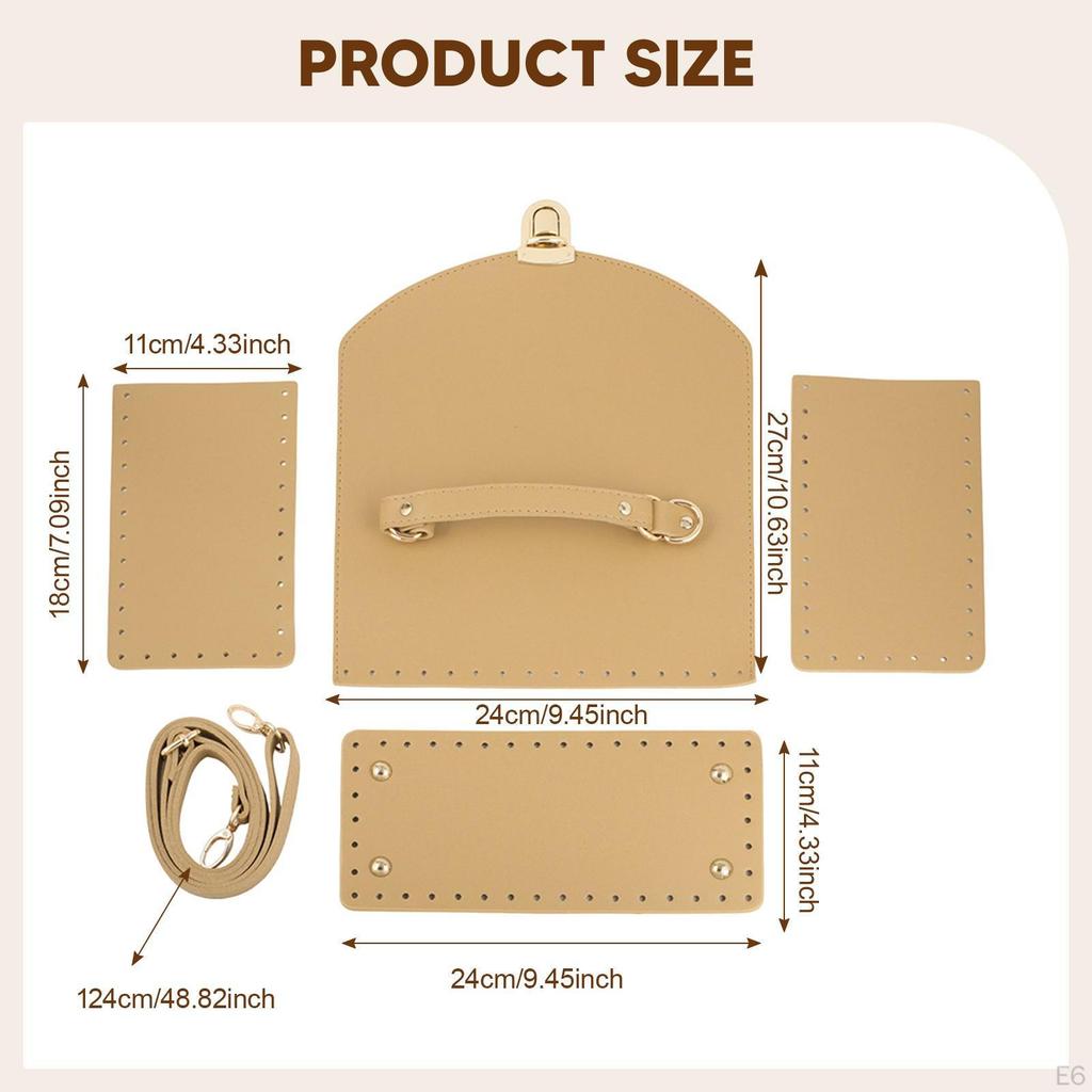 Bag Bases for Crochet Bottom /Shoulder Strap /Flap Cover/Lock Buckle DIY