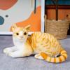 25cm Chats Siamois Peluche Réaliste Jouet Peluche Simulation American Shorthair Chat Mignon Jouets pour Animaux de Compagnie Décoration Maison Réaliste Cadeau d'Anniversaire Enfant