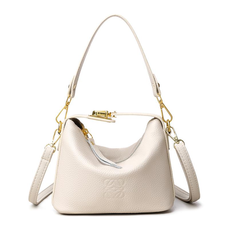 

Новая нишевая сумка-тоут с рисунком личи, женская однотонная сумка-косметичка с замком, мягкая кожа, для поездок на работу, на плечо, мессенджер One Size белый