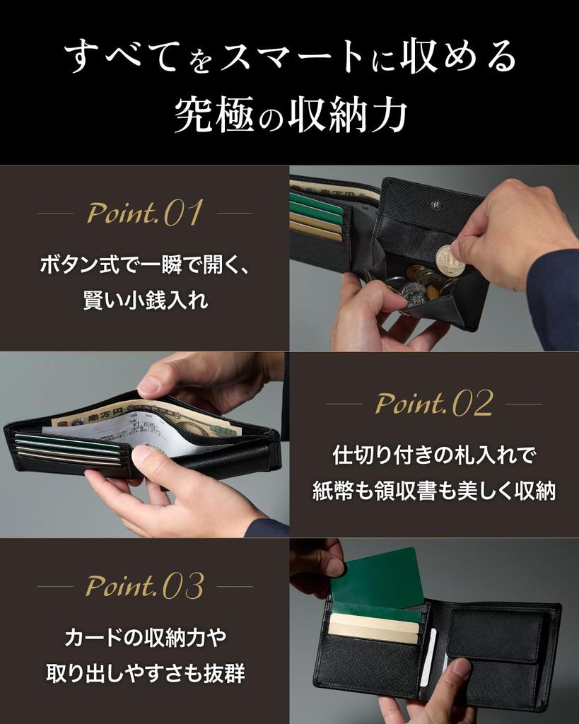 Downtown Wallet Made in Large Capacity Saffiano Leather Card Holder Tatsuno Leather Domestic Production Day Gift [Tokyo Workshop] Men's Bi-fold