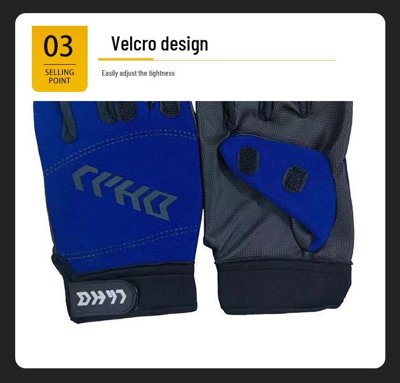 Three-Fingerless Flip-Finger Warm Cycling & Fishing Gloves with Velvet Lining for Cold Protection