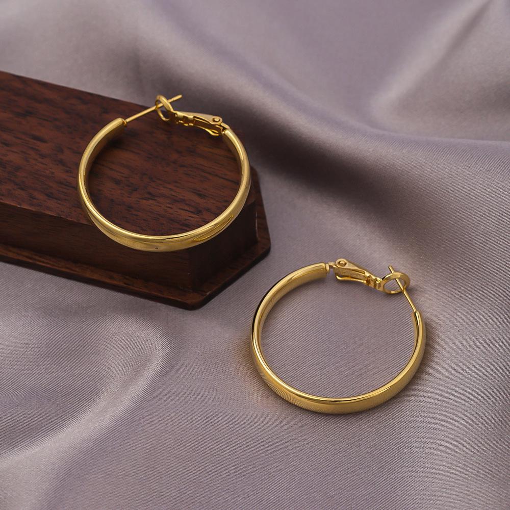 Elegant 925 Silver Needle Earrings: Versatile French Hoops in Copper with Multiple Styles for a Sophisticated Look