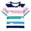 Cartoon Cat Striped Suit Girls Gaby Cosplay Costume Top+Skirt+Bag+Glasses+Hairband Children Perform Clothing Halloween Carnival