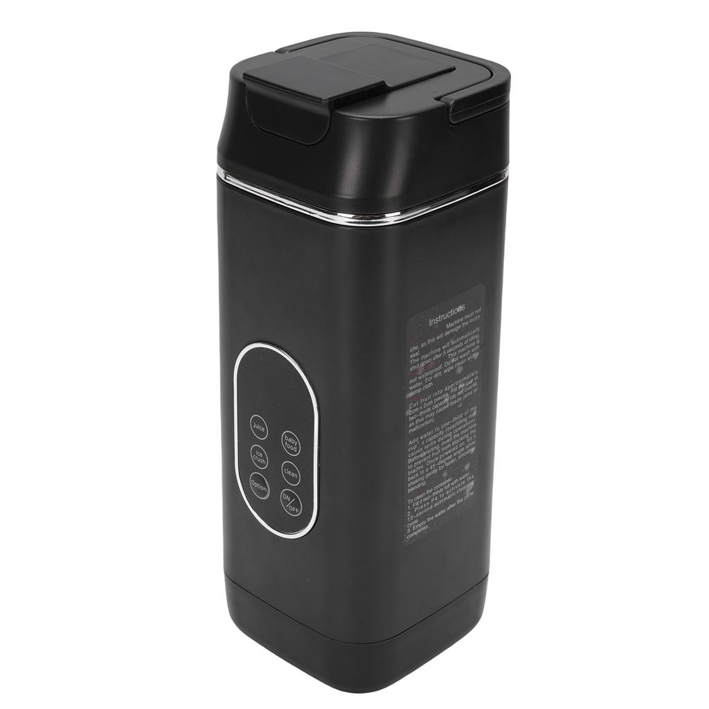 Portable Blender 12 Blade USB Charging Digital Display Smoothie Maker Travel Blender Black