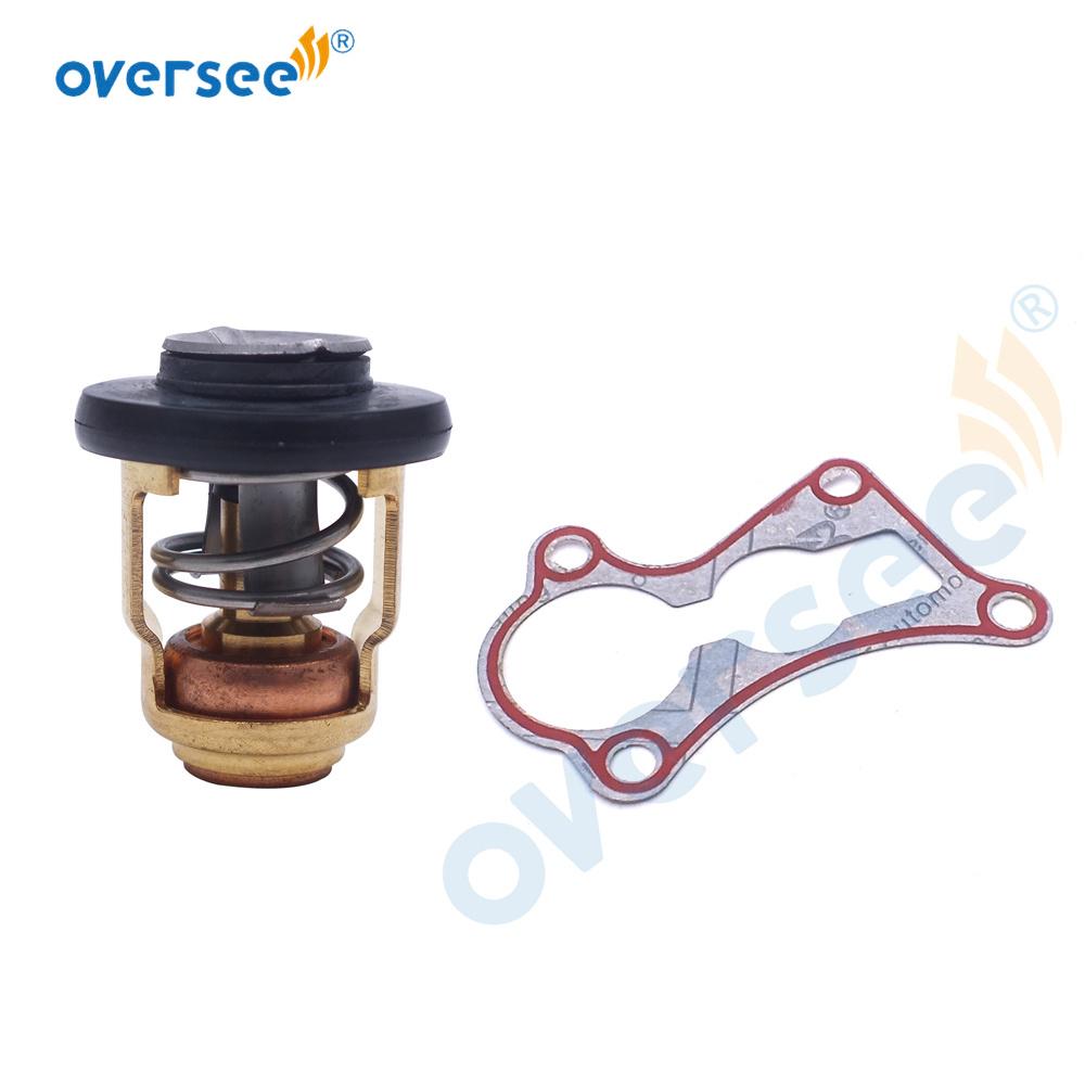 50 Degree Outboard Motor Thermostat 6E5-12411-01 and Gasket Replaces 676-12414-A0 Set for Yamaha Boat Engine чёрный