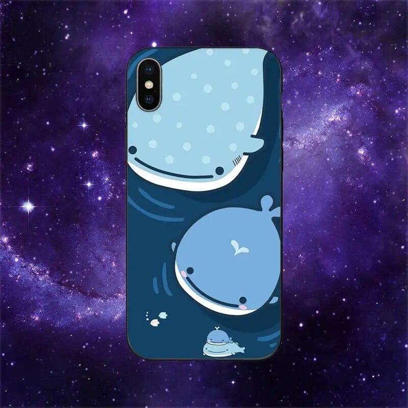 Cartoon Whale Phone Case For iPhone Samsung Galaxy Redmi Xiaomi Oppo OnePlus Note S A 7 8 9 10 11 12 13 14 20 21 22 23 53 54 Pro Max  Ultra TPU Soft