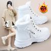 Martin Stiefel Winter Samt Verdickt Kurze Stiefel Sport und Freizeit Dicke Sohle Hoher Schaft Warm Schneestiefel Baumwollschuhe
