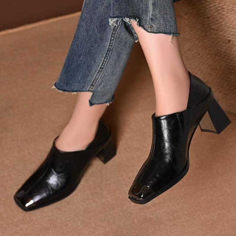 

Women High Heels Shoes Elegant Square Toe Chunky Fashion Sandals Summer New Dress Pumps Designer Woman Sandalias De Mujer 40