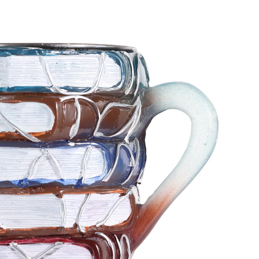 Large Capacity 3D Painted Book Mug 11oz Mug Cup Unique Books Stack Coffee Mug  Literature Lovers
