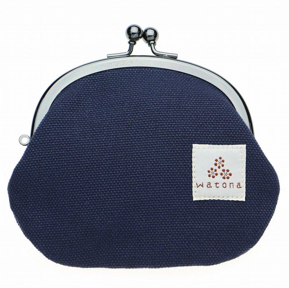 

Watona Canvas Clasp Round Coin Purse 3.3-inch (Midnight Blue)