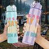 1PC Its A Good Day To Drink 750ml Color Plastic Sports Water Bottle Leakproof Flip Straw Lid Suitable for Sports Office Home Use