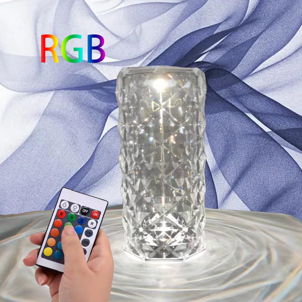 Crystal desk lamp Spanish Internet celebrity portable bedroom bedside atmosphere night light romantic gift diamond charging desk lamp