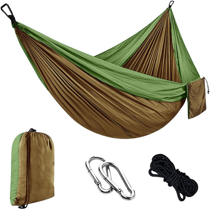 Portable Nylon Parachute Camping Hammock Swing Chair (Single/Double)