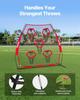 2133.6 X 2133.6mm Football Trainer Throwing Net, Training Throwing Target Practice Net with 5 Target Pockets, Knotless Net Includes Straps and