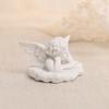 Little Angel Statue Figurine, 3D Printed Desktop Ornament, Matte Texture White Modern Style Sculpture, for Home Office Decor
