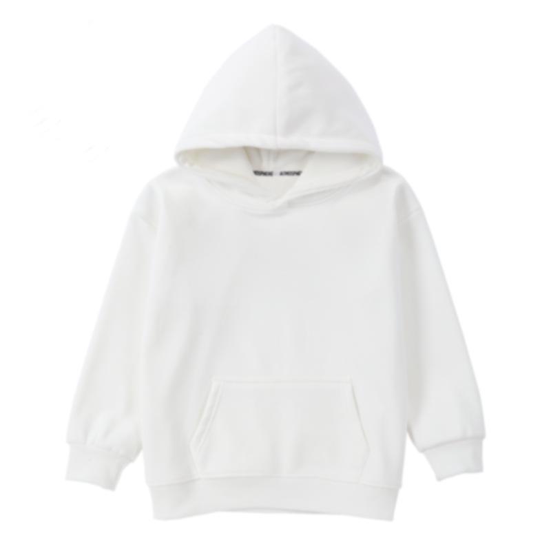 Kids' Hooded Sweatshirt - Unisex, Pure Cotton, 320g, Fleece Lining, Solid Color, Loose Fit for Boys & Girls.