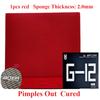 Gomma per Ping Pong con Punti Lunghi SUPER KAISER G-12 Cured OX/Spugna 2.0mm Gomma da Ping Pong Resistente per Attacco Veloce Affondante