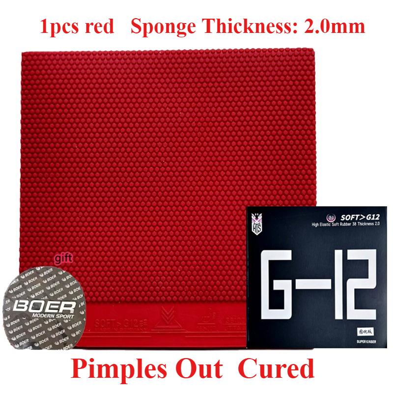 Short Pimples Out Table Tennis Rubber SUPER KAISER G-12 Cured OX/2.0mm Sponge Durable Ping Pong Rubber for Fast Attack Sinking